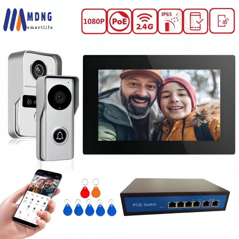 Tuya IP Video Intercom System Kits 1080P 7 Inch Poe Video Wifi Doorbell Camera Rainproof Call Panel Home Villa Video Doorphone
Tuya IP Video Intercom System Kits 1080P 7 Inch Poe Video Wifi Doorbell Camera Rainproof Call Panel Home Villa Video Doorphone