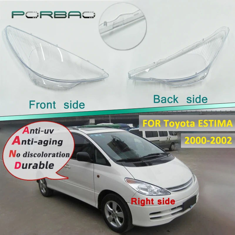 Car Headlight Glass Cover Clear Transparent Automobile Headlamp Head Light Lens Auto Products for Toyota Estima 2000 2001 2002
Car Headlight Glass Cover Clear Transparent Automobile Headlamp Head Light Lens Auto Products for Toyota Estima 2000 2001 2002