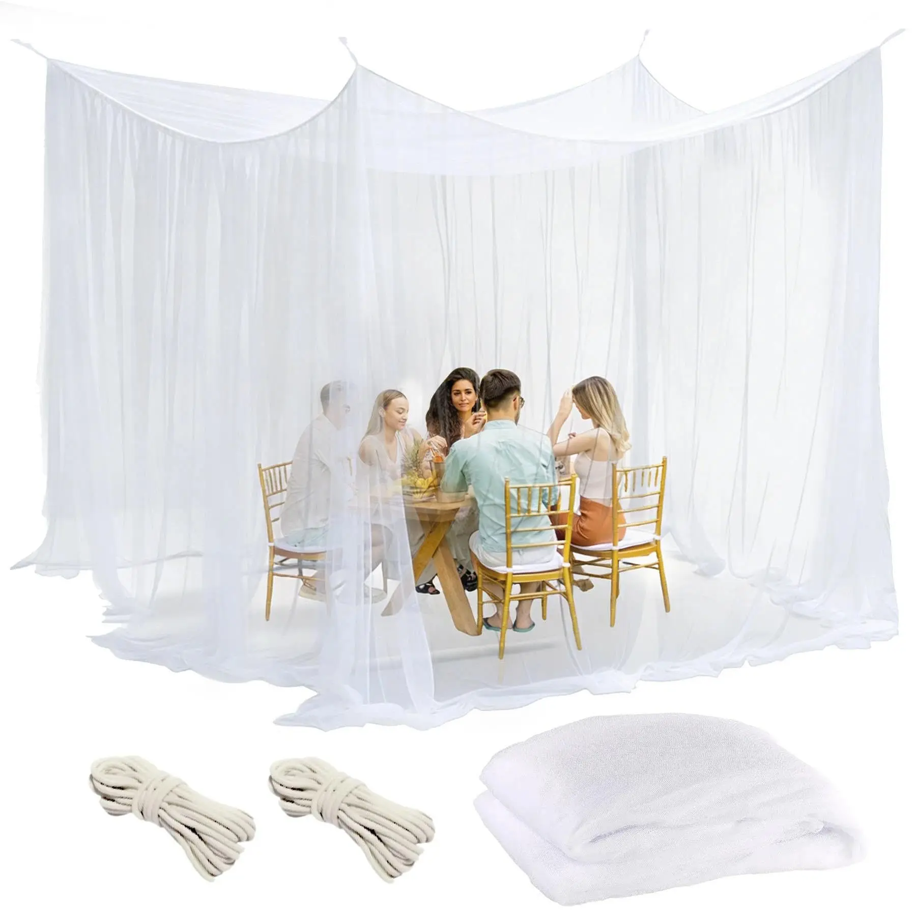 Large Mosquito Net for Patio 11.8x11.8x9.84 ft Outdoors Four Sided Insect prevention House Screen Netting for Garden camping
Large Mosquito Net for Patio 11.8x11.8x9.84 ft Outdoors Four Sided Insect prevention House Screen Netting for Garden camping