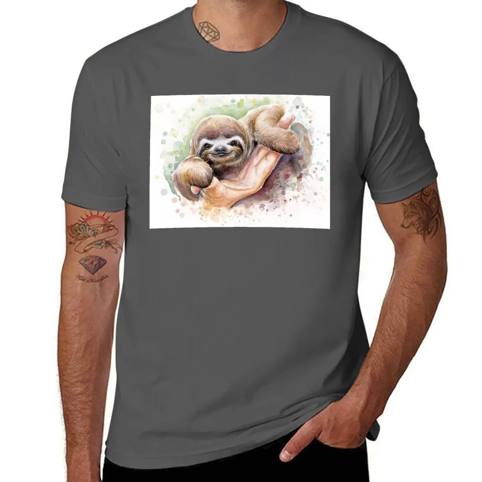 Baby Sloth Watercolor Painting, Cute Baby Animals Print T-Shirt Gym Wear Breathable Short Sleeve Tee
Baby Sloth Watercolor Painting, Cute Baby Animals Print T-Shirt Gym Wear Breathable Short Sleeve Tee