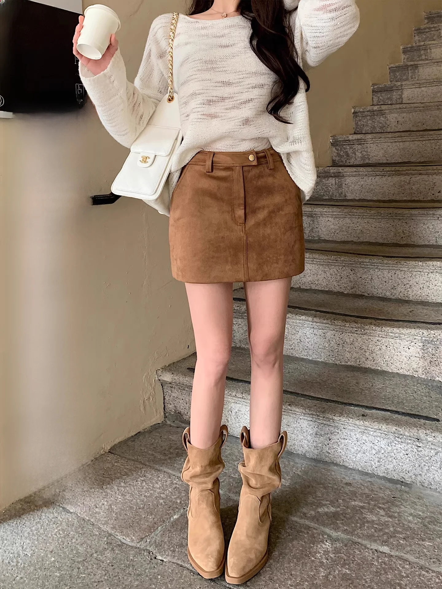 Lilylikes Bella London Street Sle Modern Retro Spicy Girl Outfit Long Legs Suede Skirt Casual mid Waist H-ape Commute
Lilylikes Bella London Street Sle Modern Retro Spicy Girl Outfit Long Legs Suede Skirt Casual mid Waist H-ape Commute