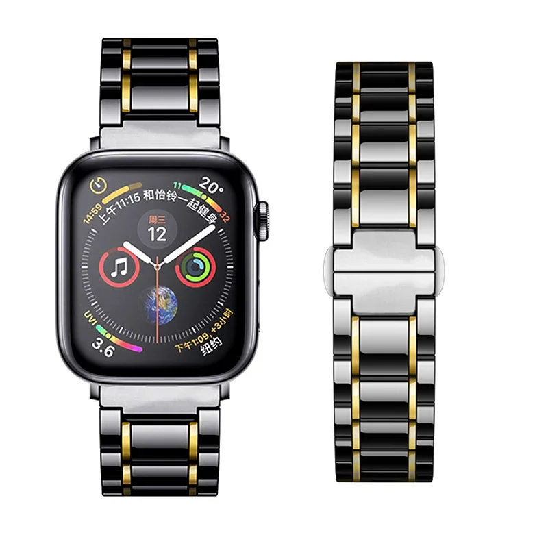 Ceramic Strap for Apple Watch Band Ultra 3/2 49mm 46mm 42mm 45mm 41mm 44mm 40mm Fashion Wristband iWatch Series 11 10 9 8 7 SE 5
Ceramic Strap for Apple Watch Band Ultra 3/2 49mm 46mm 42mm 45mm 41mm 44mm 40mm Fashion Wristband iWatch Series 11 10 9 8 7 SE 5