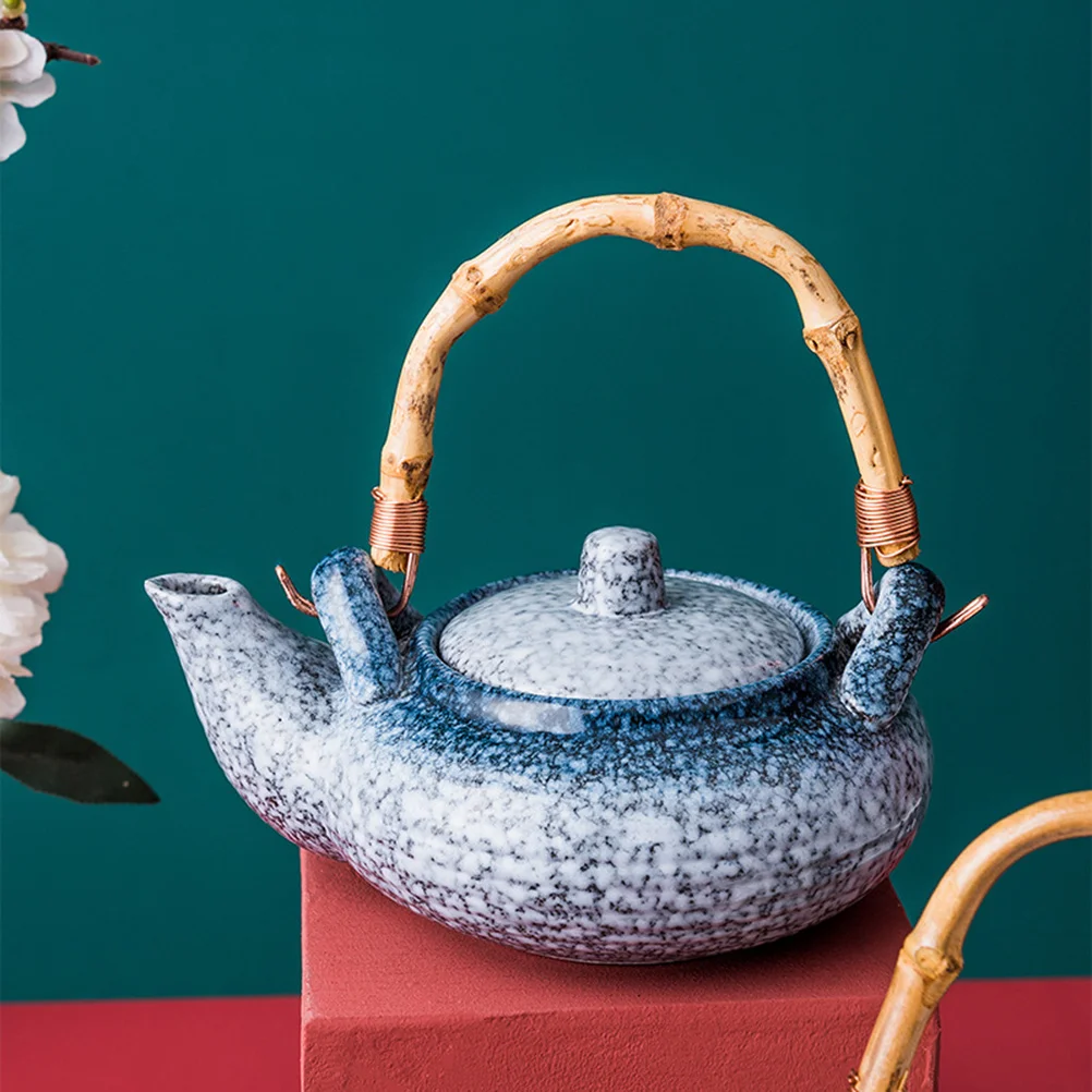Bamboo Handle Tea Kettle Ceramic Metal Retro Style Smooth Surface Easy Hold Home Kitchen Use Beautiful Kettle Container Blue
Bamboo Handle Tea Kettle Ceramic Metal Retro Style Smooth Surface Easy Hold Home Kitchen Use Beautiful Kettle Container Blue