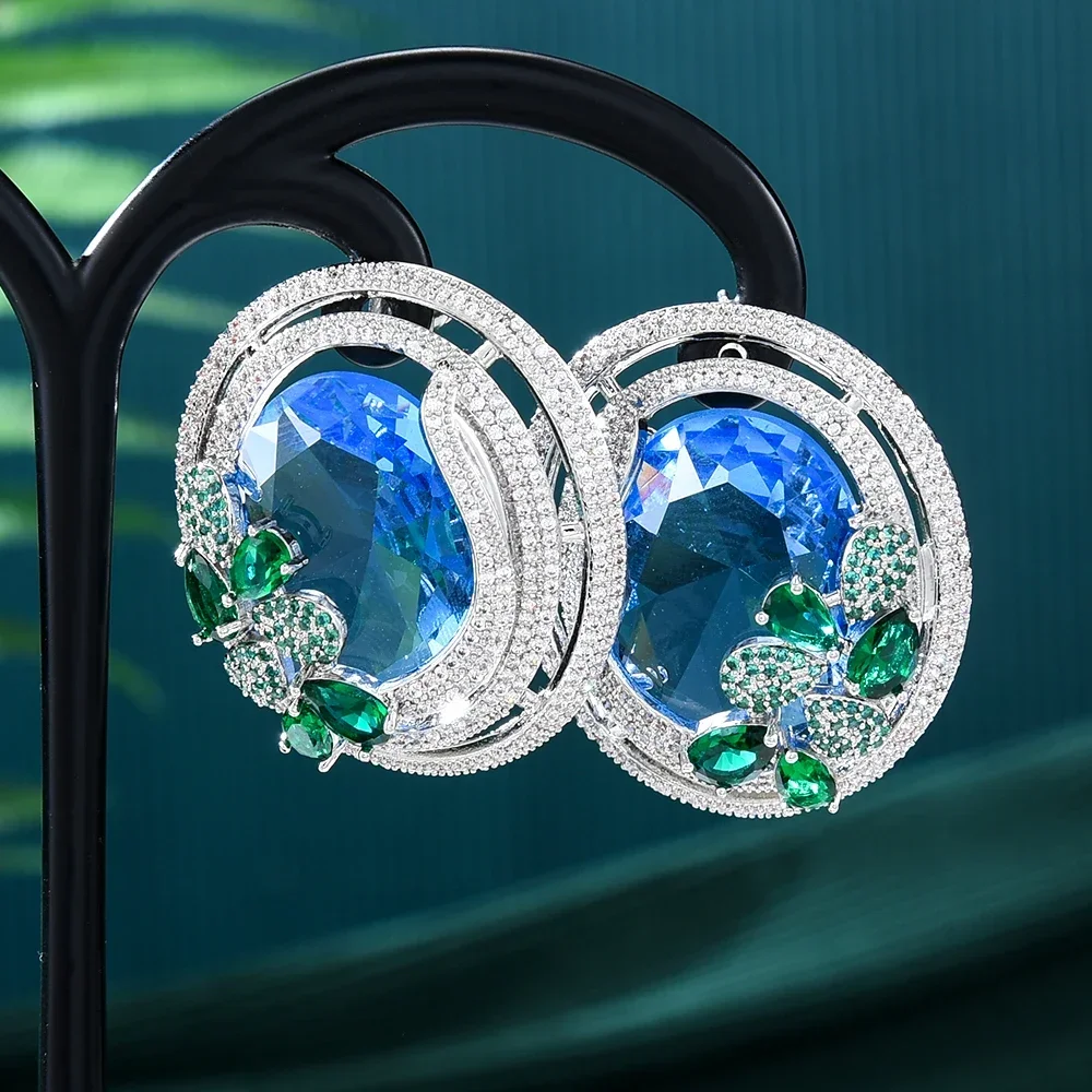 Soramoore New Luxury Shiny Round Earrings For Women Wedding Party CZ Dubai Bridal Earrings boucle d'oreille Trendy Jewelry Gift
Soramoore New Luxury Shiny Round Earrings For Women Wedding Party CZ Dubai Bridal Earrings boucle d'oreille Trendy Jewelry Gift