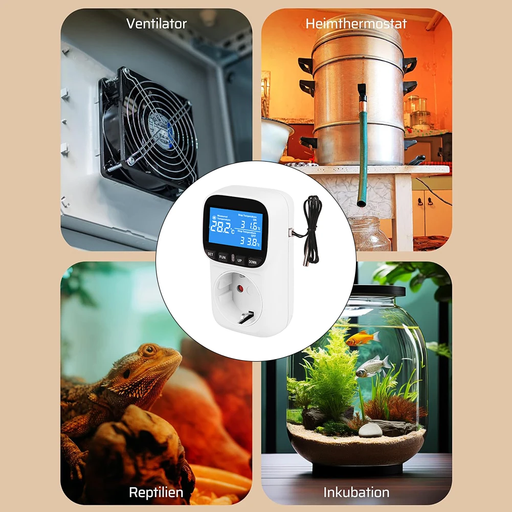 Программируемая розетка цифрового термостата для отопления и охлаждения, регулируемая -40 ℃ До 120° ℃ 16А 230В для дома и теплицы
Программируемая розетка цифрового термостата для отопления и охлаждения, регулируемая -40 ℃ До 120° ℃ 16А 230В для дома и теплицы