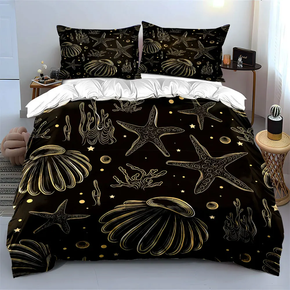 Starfish Seashell Coral Decor Set Bedding Set with 1 Duvet Cover 2 Pillowcases Single Double King Queen, Gift
Starfish Seashell Coral Decor Set Bedding Set with 1 Duvet Cover 2 Pillowcases Single Double King Queen, Gift