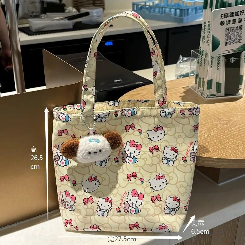 New Sanrio Hello Kitty Cute Handbag Commuting Bento Bag Large Capacity Tote Shoulder Bag Print Girl's Sweetheart Makeup Bag Gift
New Sanrio Hello Kitty Cute Handbag Commuting Bento Bag Large Capacity Tote Shoulder Bag Print Girl's Sweetheart Makeup Bag Gift