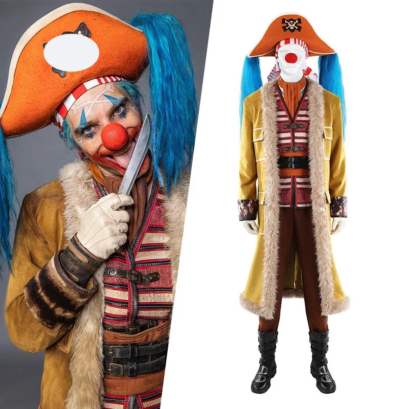 Buggy The Clown Cosplay Costume Clown Coat and Hat Vest Full Set for Halloween Cosplay Party Shonen Anime Buggy Suits
Buggy The Clown Cosplay Costume Clown Coat and Hat Vest Full Set for Halloween Cosplay Party Shonen Anime Buggy Suits