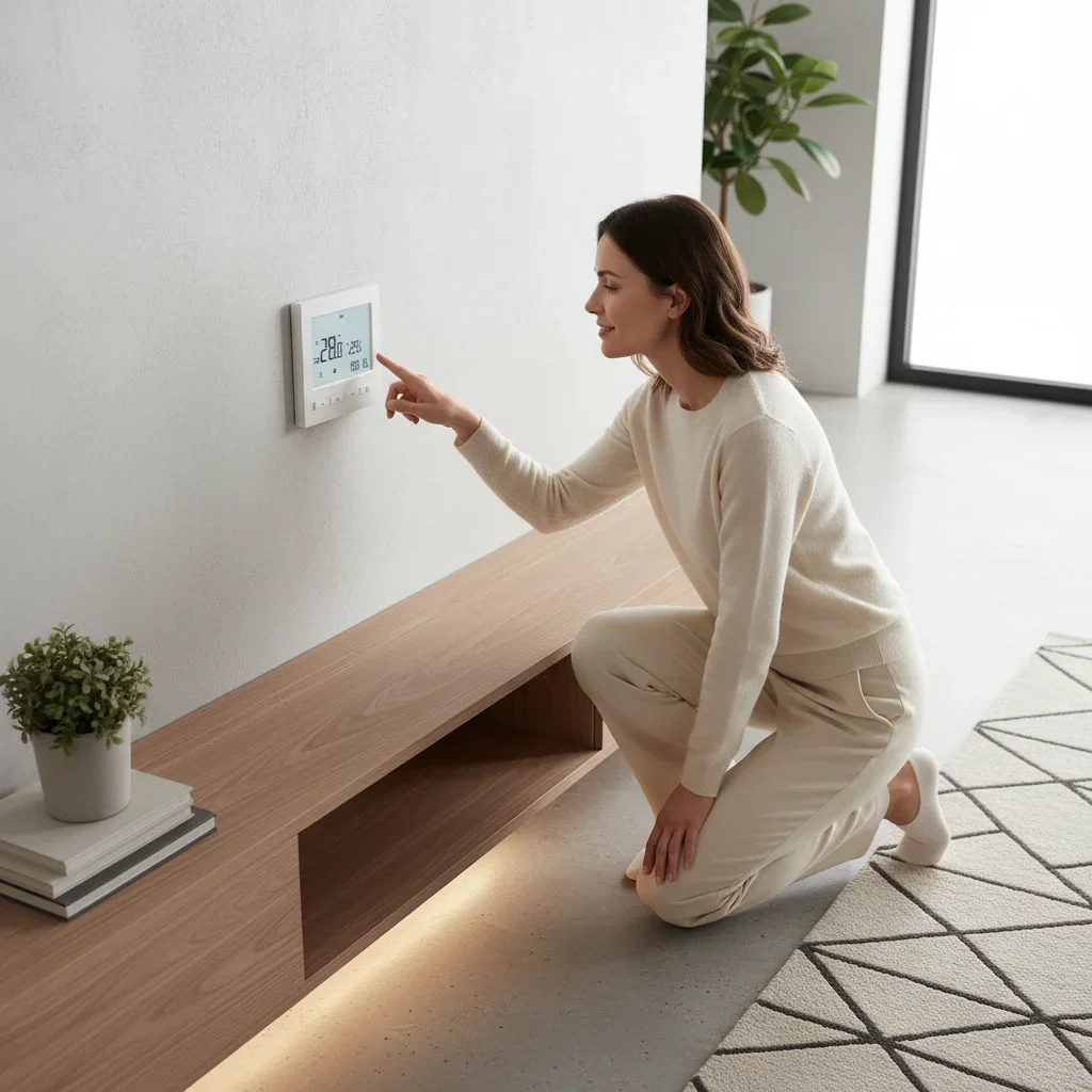 8.6*8.6*4cm LCD Touch Screen Smart Thermostat For Room And Floor Heating 6-Period Programmable Temperature Controller 2025 New
8.6*8.6*4cm LCD Touch Screen Smart Thermostat For Room And Floor Heating 6-Period Programmable Temperature Controller 2025 New