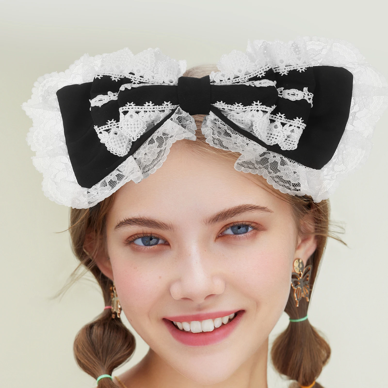 Lace Headband Hair Accessories Kawaii Bow Elastic Hoop Tiara Lolita Maid Headpiece Women Jewelry Cute Bowknot Comfortable Soft
Lace Headband Hair Accessories Kawaii Bow Elastic Hoop Tiara Lolita Maid Headpiece Women Jewelry Cute Bowknot Comfortable Soft