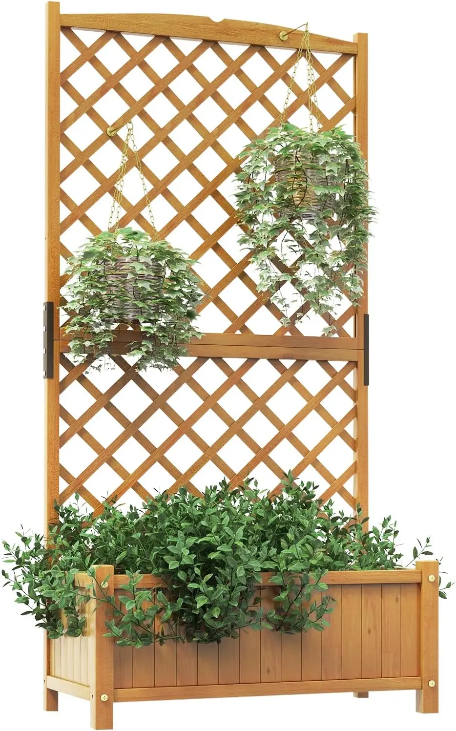 Raised Garden Bed With Trellis, 71"" Planter Raised Bed With Drainage Holes, Freestanding Garden Planter For Vine Climbing
Raised Garden Bed With Trellis, 71"" Planter Raised Bed With Drainage Holes, Freestanding Garden Planter For Vine Climbing