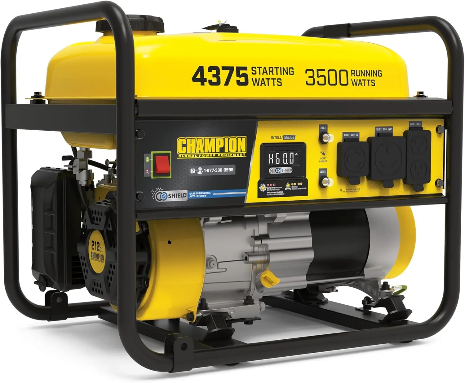 4375 Watt RV Ready Portable Generator with CO Shield Monitor voltage keeps your appliances and equipment safe
4375 Watt RV Ready Portable Generator with CO Shield Monitor voltage keeps your appliances and equipment safe