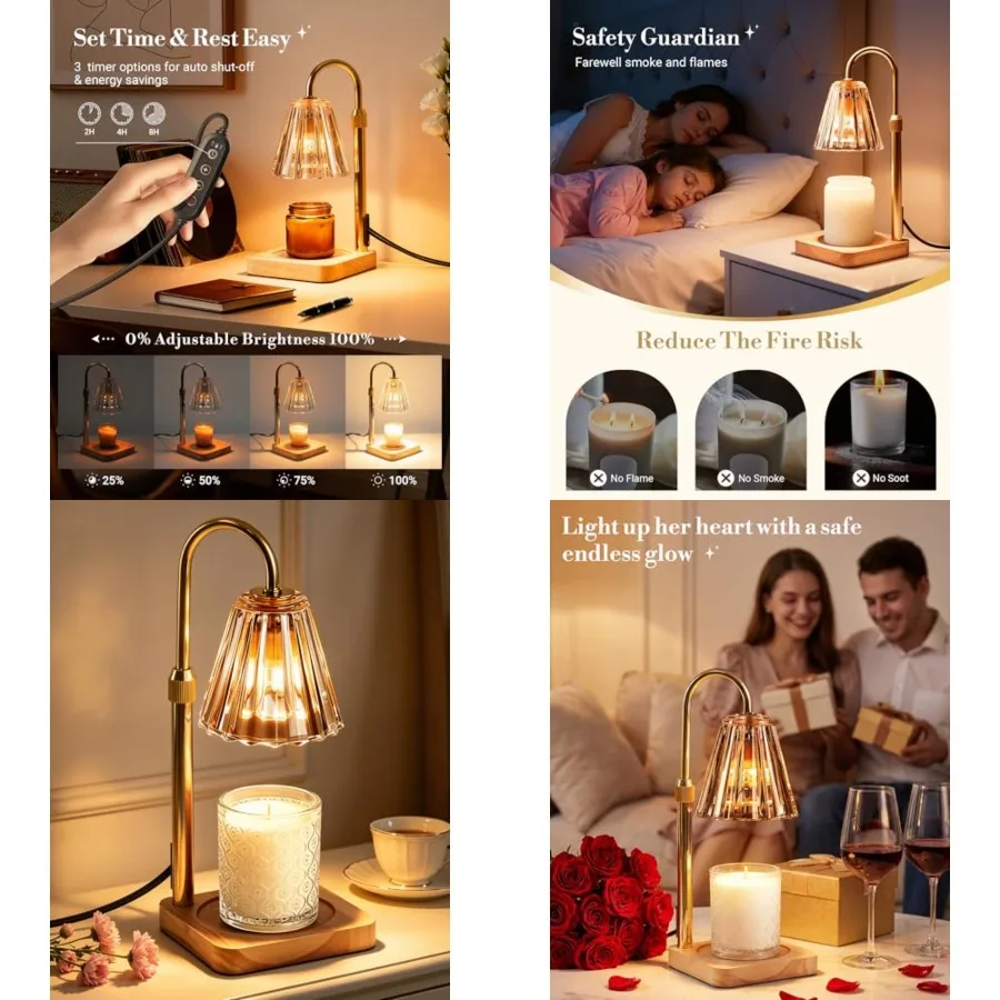 Candle Warmer Lamp with Timer for Yankee Candles, Adjustable Height Wax Melt Warmer, Birthday Gifts for Mom Women Sister, Vinta
Candle Warmer Lamp with Timer for Yankee Candles, Adjustable Height Wax Melt Warmer, Birthday Gifts for Mom Women Sister, Vinta