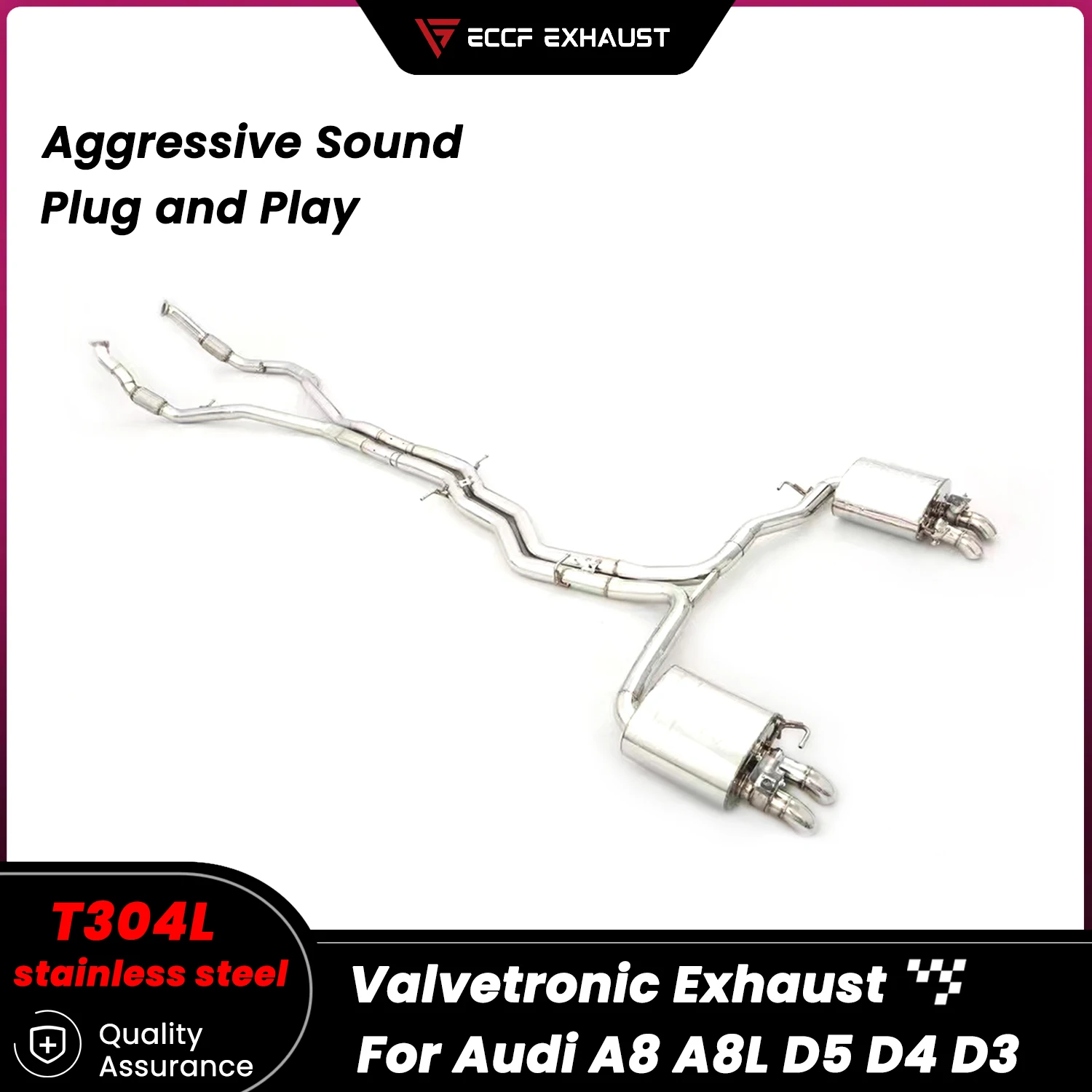 Aggressive Sound Valved T304 Full Exhaust for Audi A8 A8L S8 D2 D3 D4 D5 W12 Performance Upgrade Easy Installation
Aggressive Sound Valved T304 Full Exhaust for Audi A8 A8L S8 D2 D3 D4 D5 W12 Performance Upgrade Easy Installation