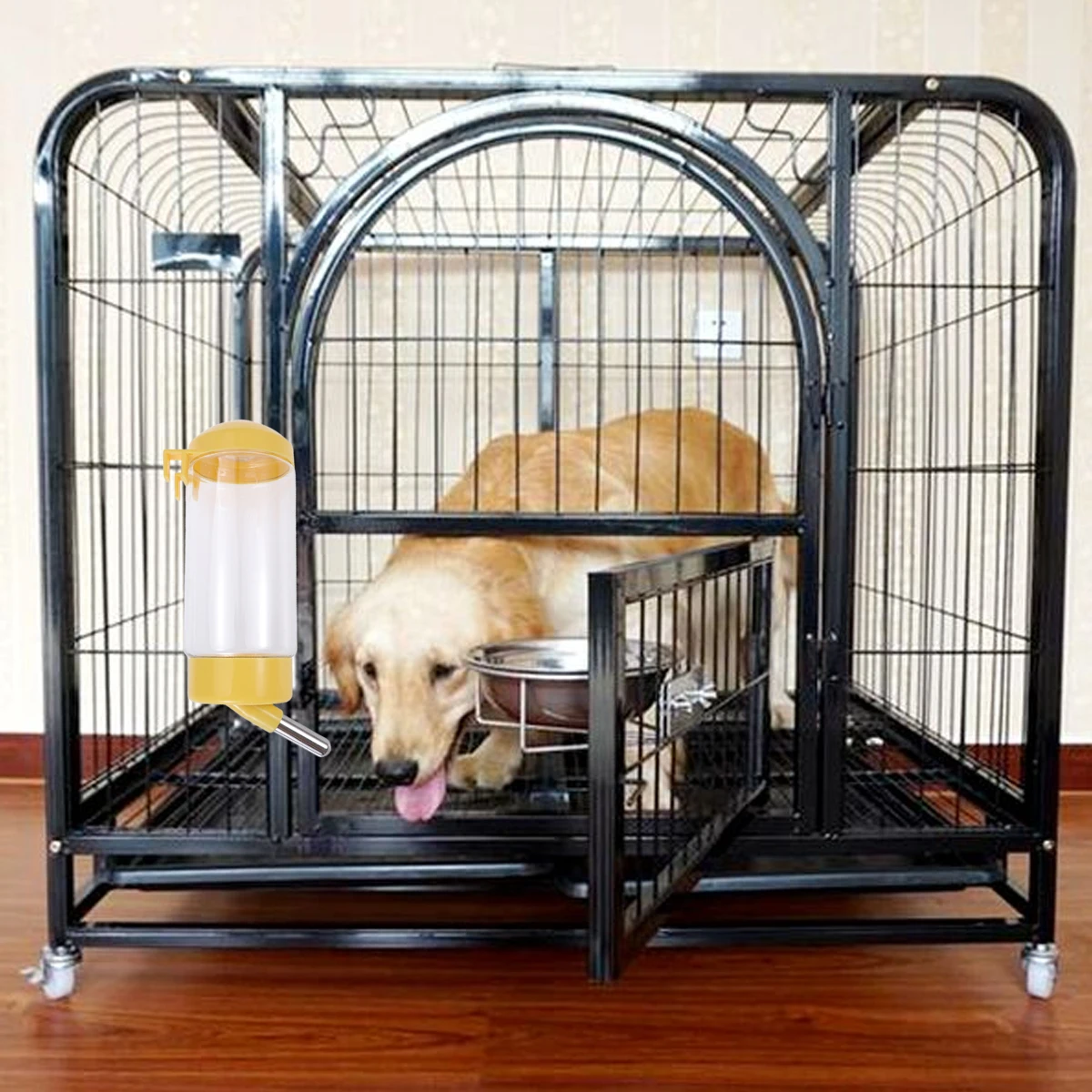 400Ml Hanging Leak Proof Safe Durable Plastic Dispenser Easy Install For Small Dogs Cats Rabbits Yellow Dog Small Animal Water
400Ml Hanging Leak Proof Safe Durable Plastic Dispenser Easy Install For Small Dogs Cats Rabbits Yellow Dog Small Animal Water