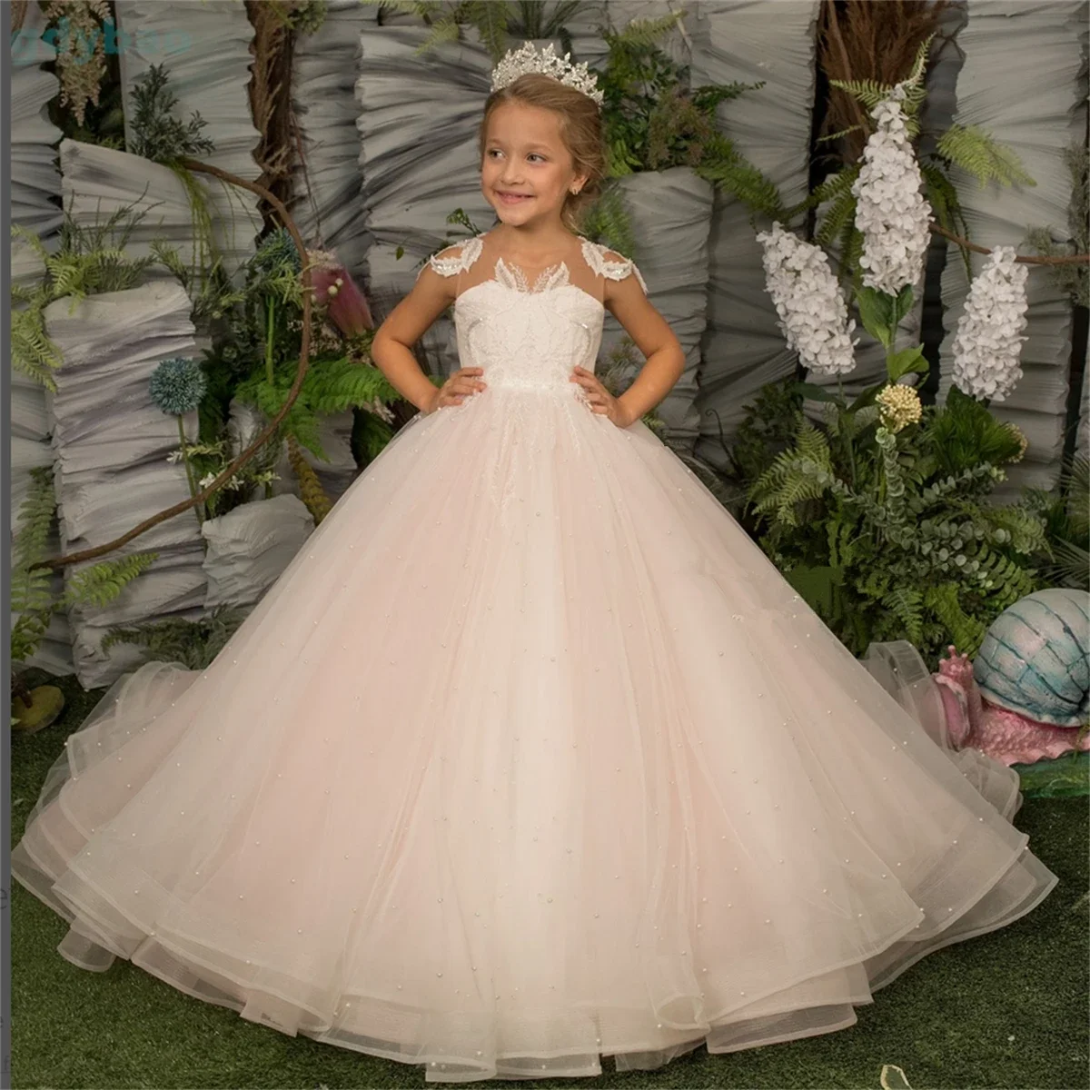 Gorgeous Flower Girl Dress For Wedding Tulle Fluffy Short Sleeve Lace Applique Pearls Birthday Party First Communion Ball Gown
Gorgeous Flower Girl Dress For Wedding Tulle Fluffy Short Sleeve Lace Applique Pearls Birthday Party First Communion Ball Gown