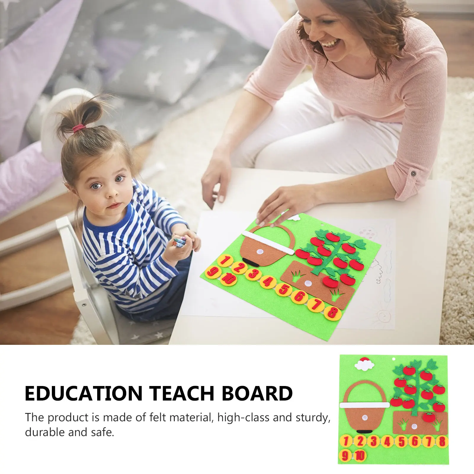Math Early Learning Kids Busy Board Felt Material Toddler Education Counting Toy Safe Practical Tool Child Cognition
Math Early Learning Kids Busy Board Felt Material Toddler Education Counting Toy Safe Practical Tool Child Cognition