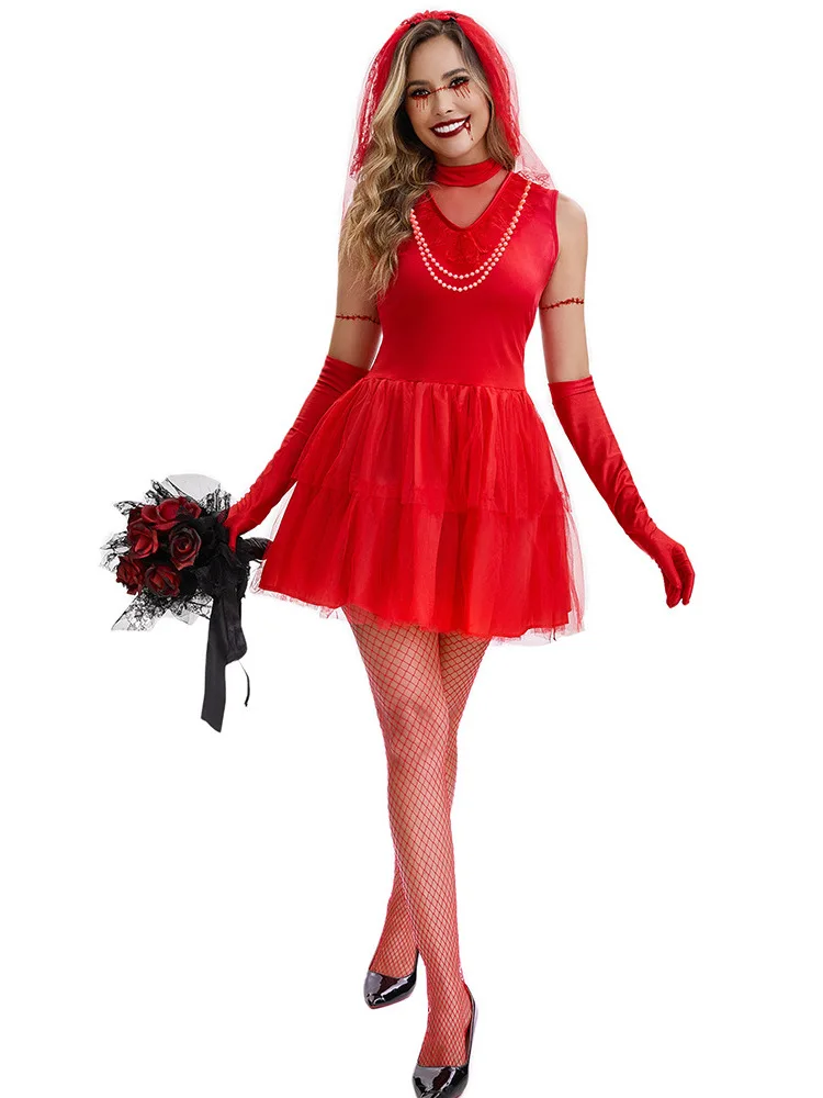 Red loween Cosplay Dr Fem Ghost Costume Stage Performance Apparel Witch Doctor Role-plang Outfit Chinese Manufacturer
Red loween Cosplay Dr Fem Ghost Costume Stage Performance Apparel Witch Doctor Role-plang Outfit Chinese Manufacturer