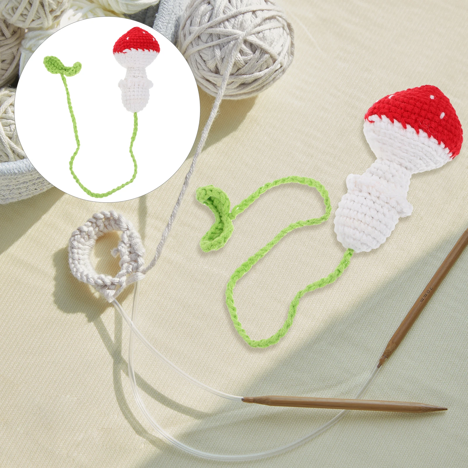 Mushroom Car Ornaments Rearview Mirror Decorations Crochet Accessories for Women Hanging Pendant Yarn and Polyester Knitted 
Mushroom Car Ornaments Rearview Mirror Decorations Crochet Accessories for Women Hanging Pendant Yarn and Polyester Knitted