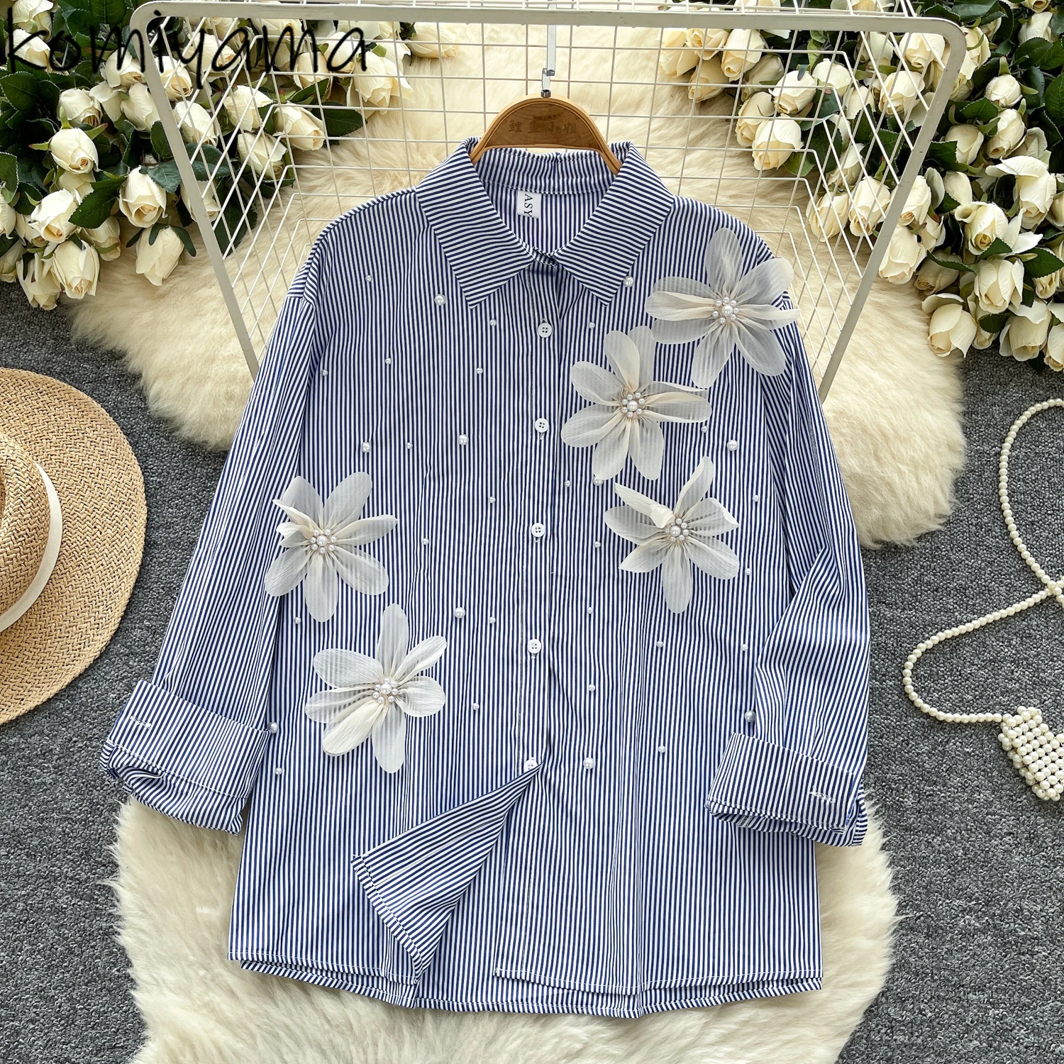 3d Flower Diamonds Woman 2025 Shirts & Blouses Stripe Long Sleeve Blusas Mujer Loose Clothing Autumn Ropa De Mujer Camisas
3d Flower Diamonds Woman 2025 Shirts & Blouses Stripe Long Sleeve Blusas Mujer Loose Clothing Autumn Ropa De Mujer Camisas