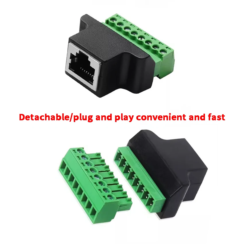RJ45 to Screw Terminal Block 8p Connector Ethernet rj45 Male Female to 8pin Screw Terminal Network Adapter Cable
RJ45 to Screw Terminal Block 8p Connector Ethernet rj45 Male Female to 8pin Screw Terminal Network Adapter Cable