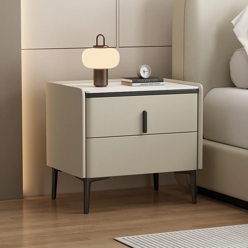 Advanced minimalist cream style light luxury simple modern solid wood rock slab bedside table bedroom bedside small locker
Advanced minimalist cream style light luxury simple modern solid wood rock slab bedside table bedroom bedside small locker