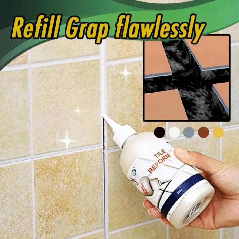 280ml Ceramic Tile Joint Bathroom Grout Repair Agent Waterproof Wall Filler Fungi Mouldproof Cleaner Caulking Agent
280ml Ceramic Tile Joint Bathroom Grout Repair Agent Waterproof Wall Filler Fungi Mouldproof Cleaner Caulking Agent