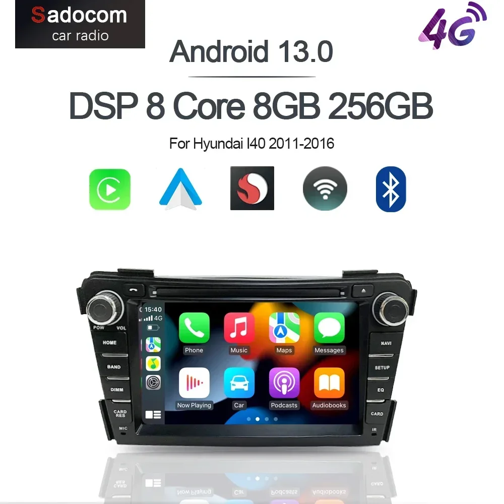 Автомобильный плеер Carplay DSP, 7 дюймов, Android 13,0, 8 ядер, 12 Гб + 256 ГБ, радио, мультимедийный GPS, Wi-Fi, стерео, автомобильное радио для Hyundai I40 2011-2016
Автомобильный плеер Carplay DSP, 7 дюймов, Android 13,0, 8 ядер, 12 Гб + 256 ГБ, радио, мультимедийный GPS, Wi-Fi, стерео, автомобильное радио для Hyundai I40 2011-2016