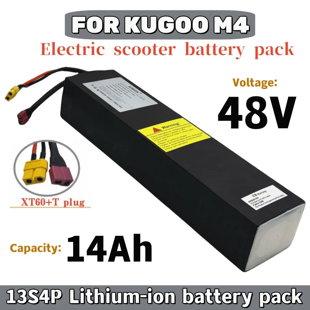 Original 13S4P 48V 14000mAh 18650 Lithium Battery, for Kugoo M4/M4 Pro+Kirin Electric Scooter Powerful Motor
Original 13S4P 48V 14000mAh 18650 Lithium Battery, for Kugoo M4/M4 Pro+Kirin Electric Scooter Powerful Motor