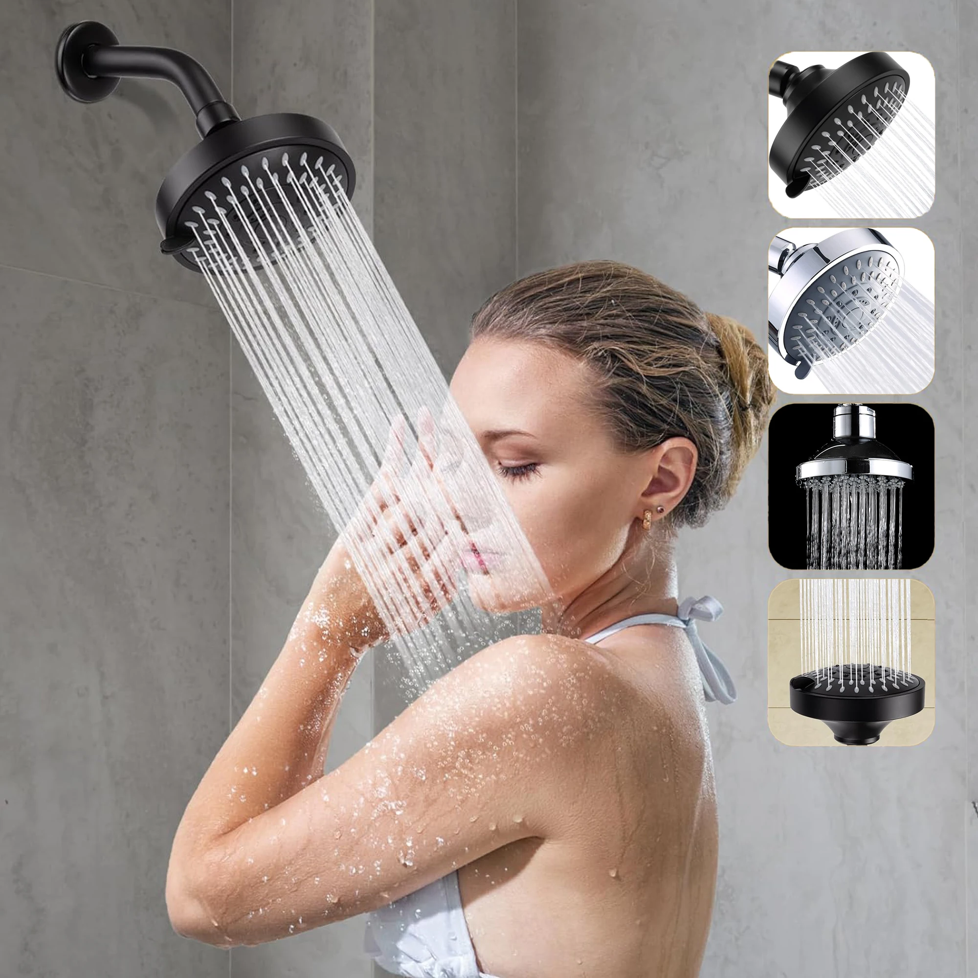 1pc High Pressure Shower Head, Bathroom Powerful Showerhead With Strong Spray, Small Silicone Nozzles, Universal Fit Works With
1pc High Pressure Shower Head, Bathroom Powerful Showerhead With Strong Spray, Small Silicone Nozzles, Universal Fit Works With