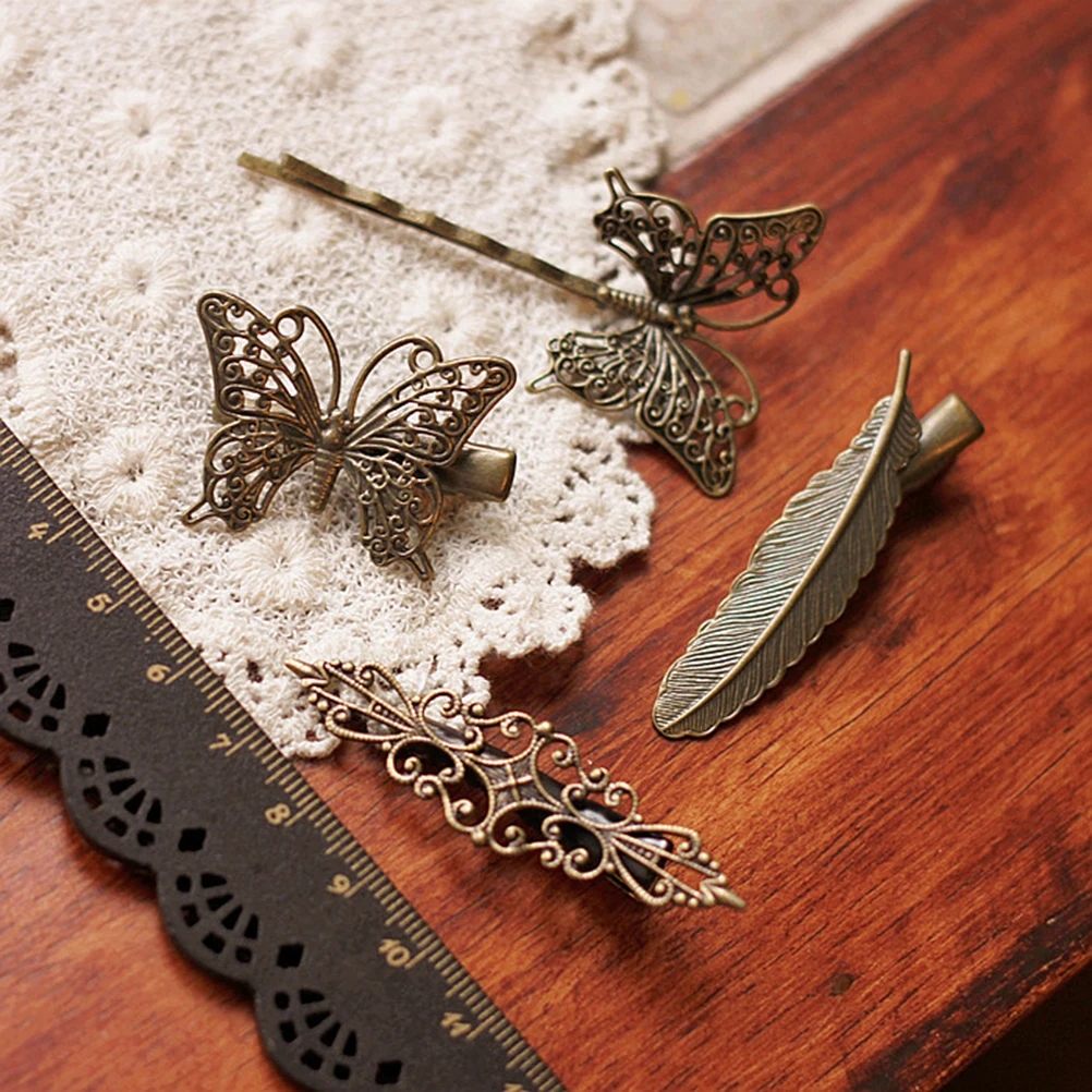 4Pcs Vintage Clip Hair Clip Retro Bronze Barrette Durable Vintage Bronze Hariclip Comfortable Suitable Any Season
4Pcs Vintage Clip Hair Clip Retro Bronze Barrette Durable Vintage Bronze Hariclip Comfortable Suitable Any Season