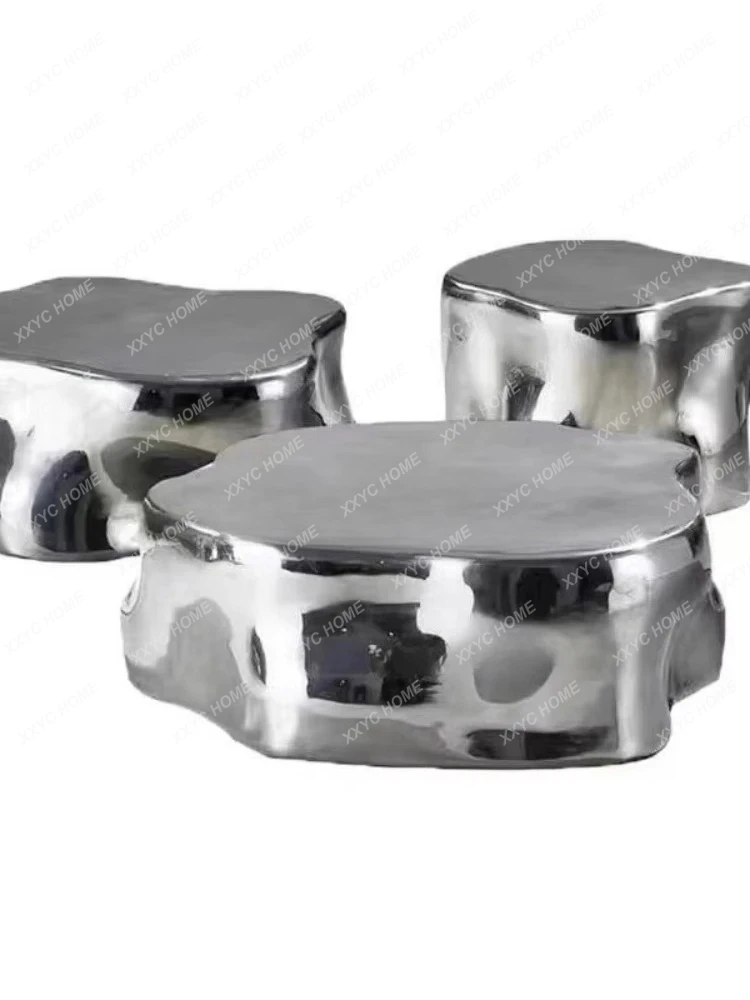 Металлический журнальный столик специальной формы из нержавеющей стали, современный простой чайный столик высокого класса
Металлический журнальный столик специальной формы из нержавеющей стали, современный простой чайный столик высокого класса