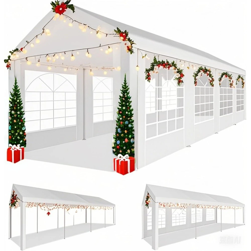 10x30FT Party Tent Heavy Duty White Event Shelter Outdoor Wedding Gazebo Canopy Tent for Parties Carport BBQ, Canopy
10x30FT Party Tent Heavy Duty White Event Shelter Outdoor Wedding Gazebo Canopy Tent for Parties Carport BBQ, Canopy