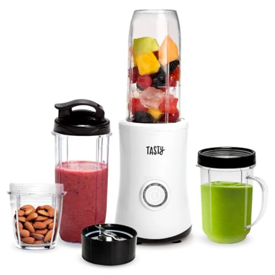 Personal Blender With Cups, 350W Powerful Blending Motor, 9-Piece Set With 4 Cups and Travel Lid, Compact and Portable
Personal Blender With Cups, 350W Powerful Blending Motor, 9-Piece Set With 4 Cups and Travel Lid, Compact and Portable