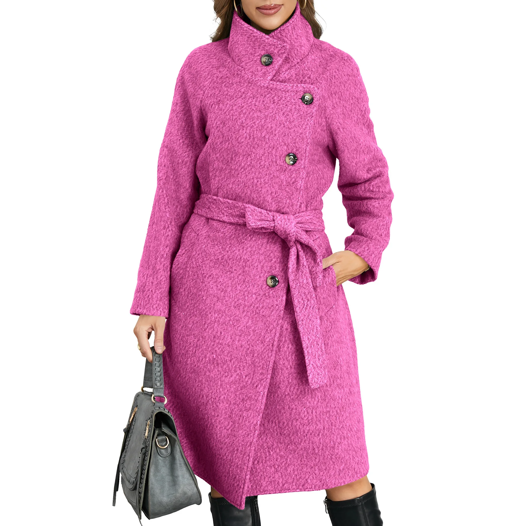 Women's Clothing Winter Slim Fit Temperament Woolen Coat Belted Casual Office Lady Coat Tops Jacket Wool & Blends Пальто Женское
Women's Clothing Winter Slim Fit Temperament Woolen Coat Belted Casual Office Lady Coat Tops Jacket Wool & Blends Пальто Женское