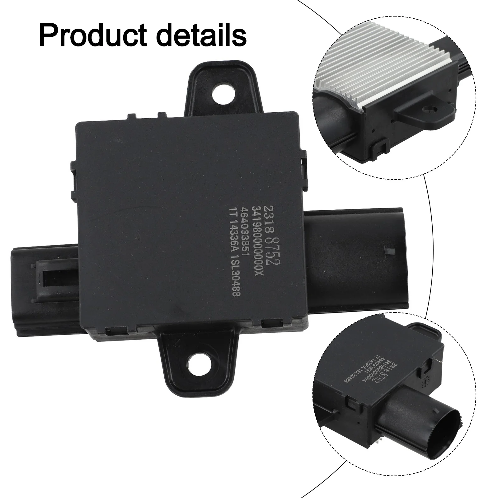 Car Fan Control Colour Black Fan Control Module Non-deformation High-quality Materials For Radiator Fan Control