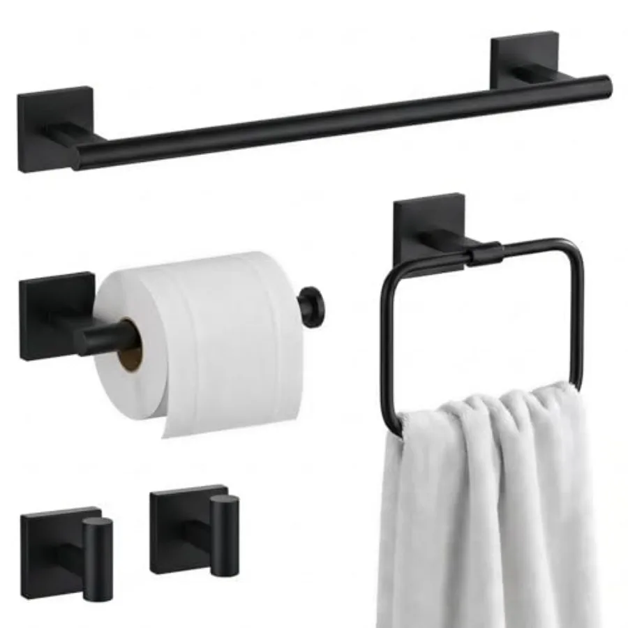 16" Bathroom Hardware Accessories Set 5-Piece for RV Camper, SUS304 Stainless Steel Rustproof Towel Bar Kit, Durable Powder Coa
16" Bathroom Hardware Accessories Set 5-Piece for RV Camper, SUS304 Stainless Steel Rustproof Towel Bar Kit, Durable Powder Coa