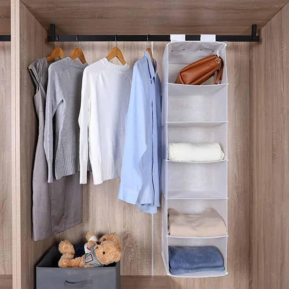 (3 pack) Mainstays 6 Shelf Non Woven Hanging Closet Organizer, Arctic White, Adult and Child
(3 pack) Mainstays 6 Shelf Non Woven Hanging Closet Organizer, Arctic White, Adult and Child