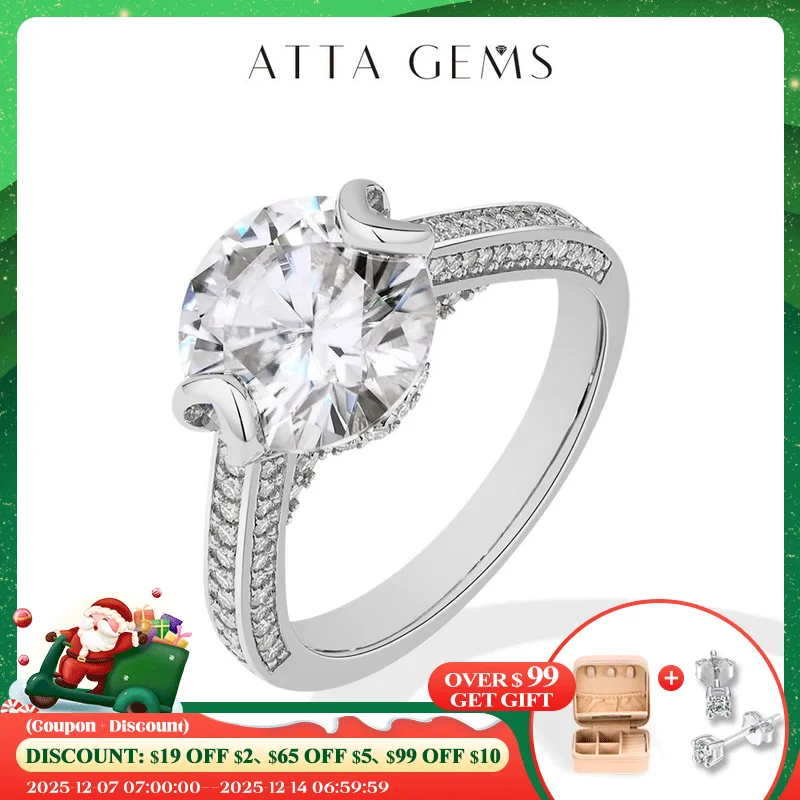 ATTAGEMS Half Eternity Moissanite Ring 10.0mm 4ct DVVS1 925 Sterling Silver 18k Gold Plated For Women Wedding Engagement Jewelry
ATTAGEMS Half Eternity Moissanite Ring 10.0mm 4ct DVVS1 925 Sterling Silver 18k Gold Plated For Women Wedding Engagement Jewelry