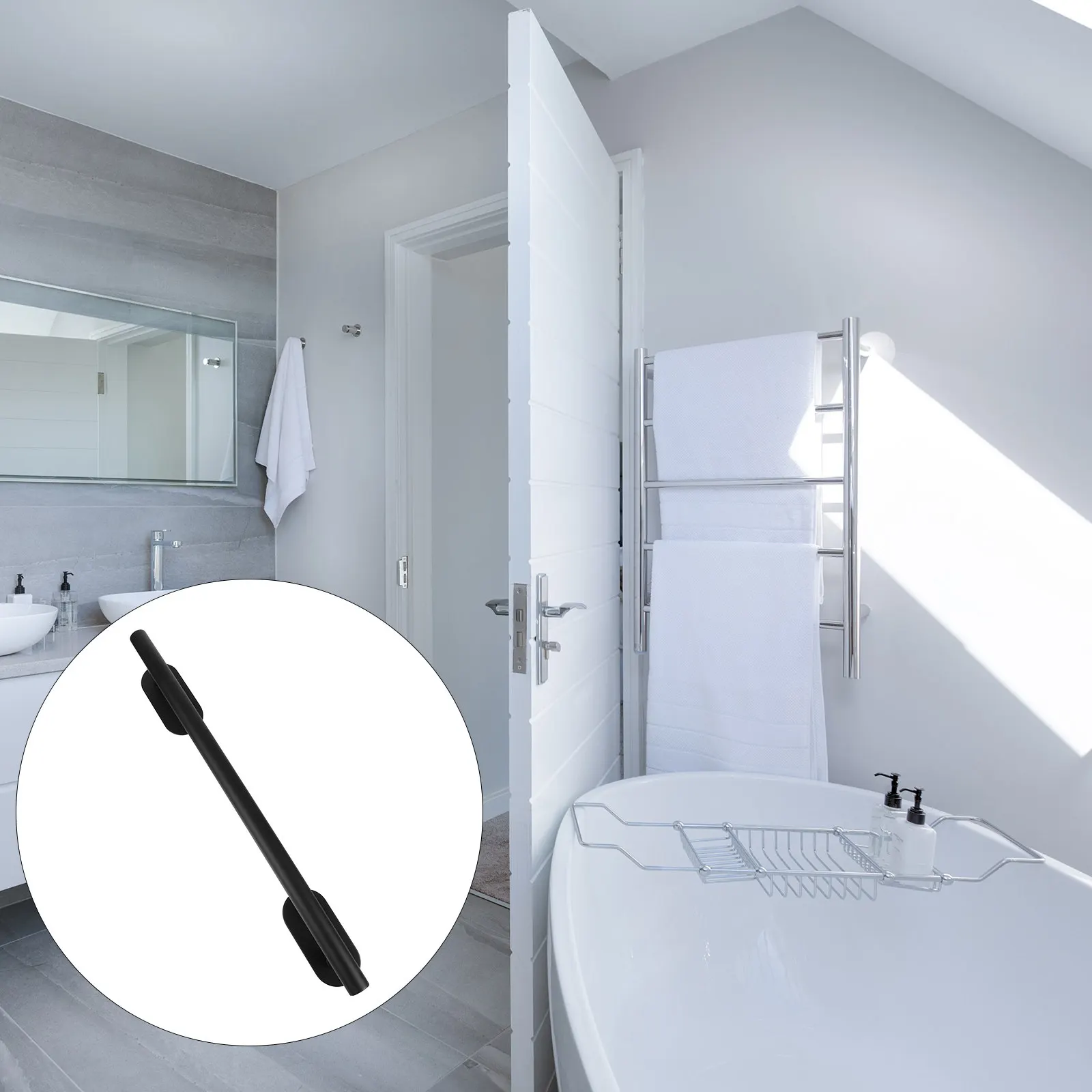 Bathroom Towel Rack Stainless Steel Towel Hanger for Kitchen and Laundry Room Mounts Inside Closet Door Corrosion Resistant
Bathroom Towel Rack Stainless Steel Towel Hanger for Kitchen and Laundry Room Mounts Inside Closet Door Corrosion Resistant