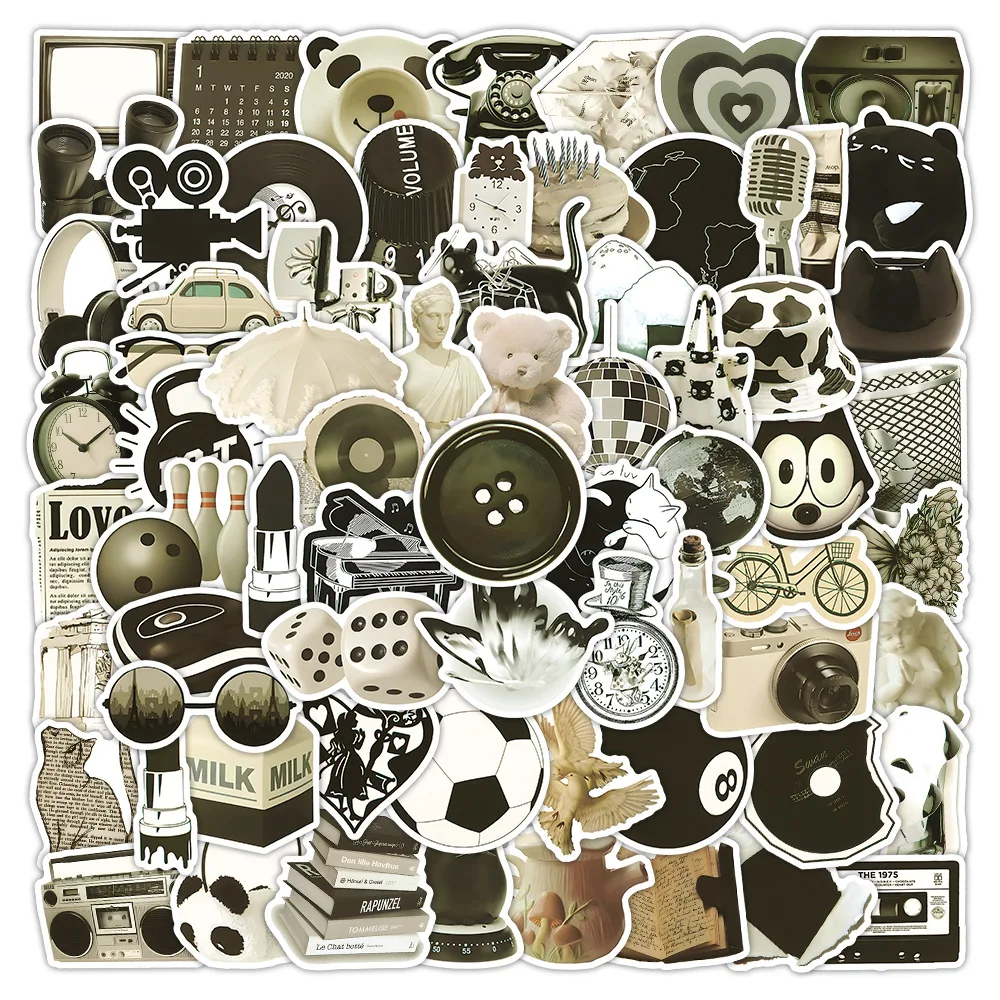 10/60/120PCS INS Cartoon Stickers Simple Style Black and White Retro Graffiti Stickers DIY Decoration Gift Laptop Guitar Car Toy
10/60/120PCS INS Cartoon Stickers Simple Style Black and White Retro Graffiti Stickers DIY Decoration Gift Laptop Guitar Car Toy