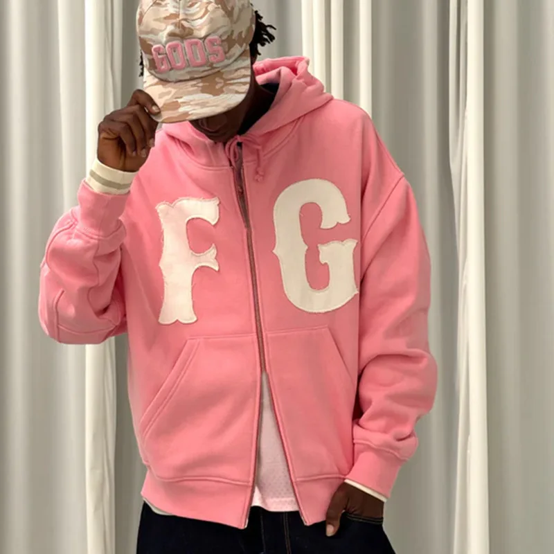2026 Lazy Style FG Letter Hooded Zip Up Sweatshirt Loose Couple Coat Soft Warm Material Suitable Daily Casual Street Outfit top
2026 Lazy Style FG Letter Hooded Zip Up Sweatshirt Loose Couple Coat Soft Warm Material Suitable Daily Casual Street Outfit top