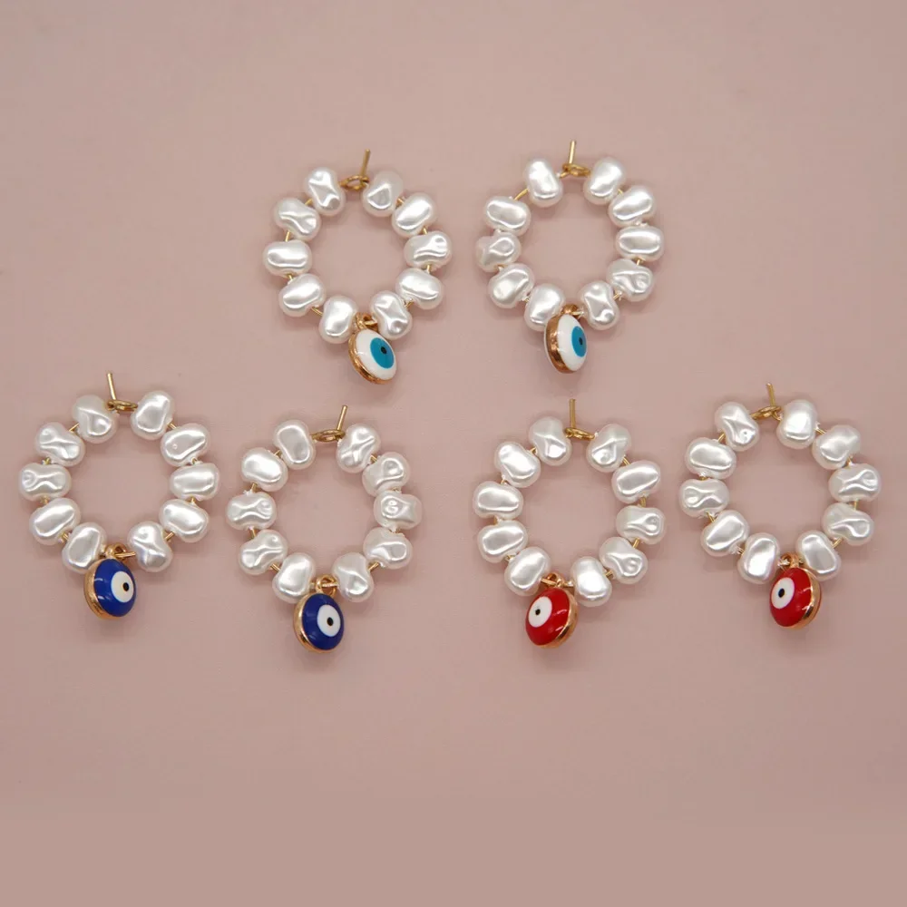 2025 Handmade Bead Earring Roundness Pearl Originality Hand knitting Bohemia Eye Pendant Fashion Simple Beaded earrings 2025
2025 Handmade Bead Earring Roundness Pearl Originality Hand knitting Bohemia Eye Pendant Fashion Simple Beaded earrings 2025