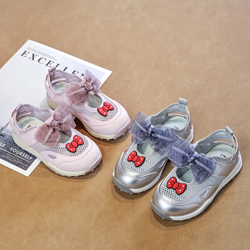 Kids'Casual Shoes Girls Mesh Summer Bow Fashion Sport Outdoor Breathable Anti-slip Pink Silver Size 27-36
Kids'Casual Shoes Girls Mesh Summer Bow Fashion Sport Outdoor Breathable Anti-slip Pink Silver Size 27-36
