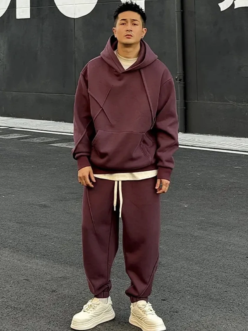 Men's Casual Fce Lined Hoodie And Pants Set Autumn Winter New Sle Pleated Color Faionable Streetwear Ensemble
Men's Casual Fce Lined Hoodie And Pants Set Autumn Winter New Sle Pleated Color Faionable Streetwear Ensemble