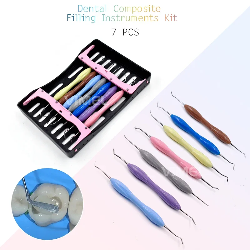 7PCS/SET de ntal Resin Filler Set Plastic Dresser With Silicone Handle Aesthetic Restoration Kit for Resin Knife Spatula Tool
7PCS/SET de ntal Resin Filler Set Plastic Dresser With Silicone Handle Aesthetic Restoration Kit for Resin Knife Spatula Tool