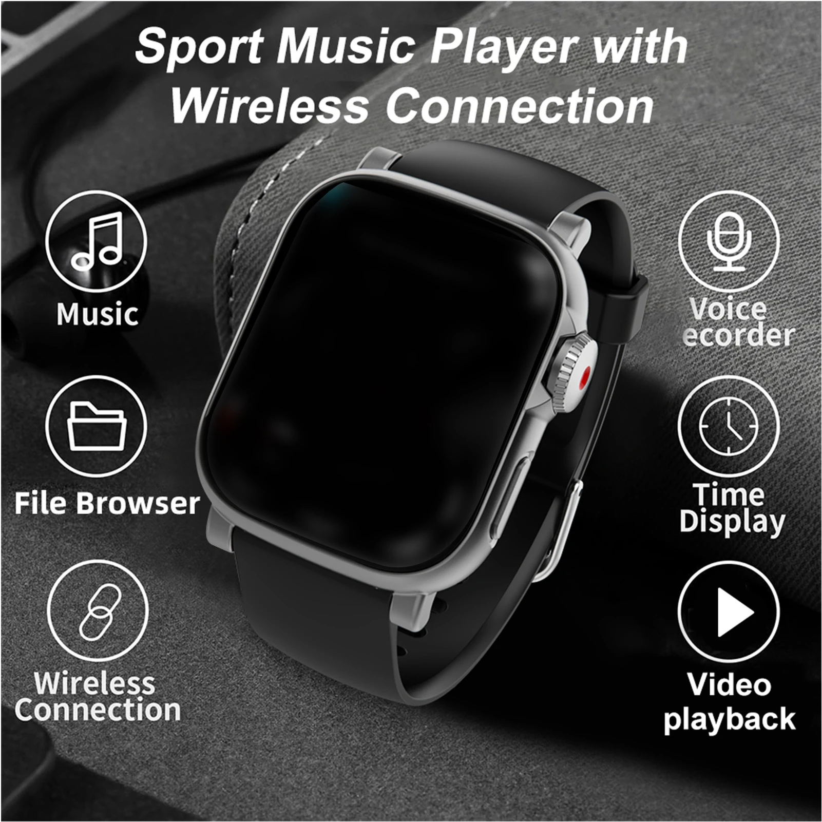 8G MP3 Player with BT MP3 Player with BT 5.4 Sports Watches 2.01 Inch High-Definition for Running Gym BT Music Watch
8G MP3 Player with BT MP3 Player with BT 5.4 Sports Watches 2.01 Inch High-Definition for Running Gym BT Music Watch
