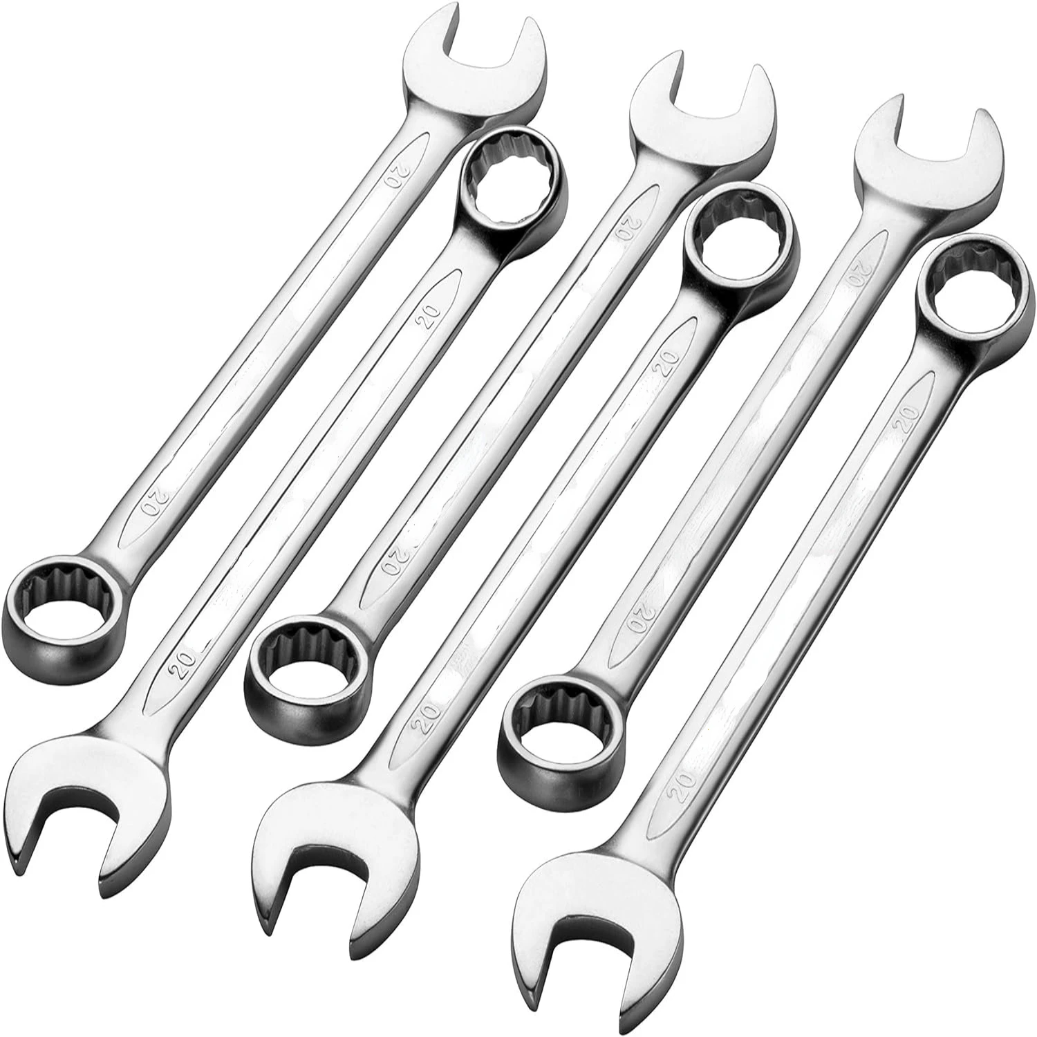 Durable High-Quality 12-Point Metric Size 20mm Combination Wrenches Set - Precision Forged Chrome Vanadium Steel with 15-Degree
Durable High-Quality 12-Point Metric Size 20mm Combination Wrenches Set - Precision Forged Chrome Vanadium Steel with 15-Degree