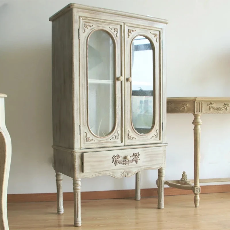 European-Style Retro Bookcase American-Style Wooden Storage Double-Door Display Cabinet French Wine Cabinet
European-Style Retro Bookcase American-Style Wooden Storage Double-Door Display Cabinet French Wine Cabinet