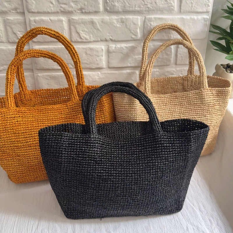 High-quality Raffia Woven Tote Bag Large Capacity Summer Beach Straw Shoulder Bag Casual Vacation Shopping Weave Handbag
High-quality Raffia Woven Tote Bag Large Capacity Summer Beach Straw Shoulder Bag Casual Vacation Shopping Weave Handbag